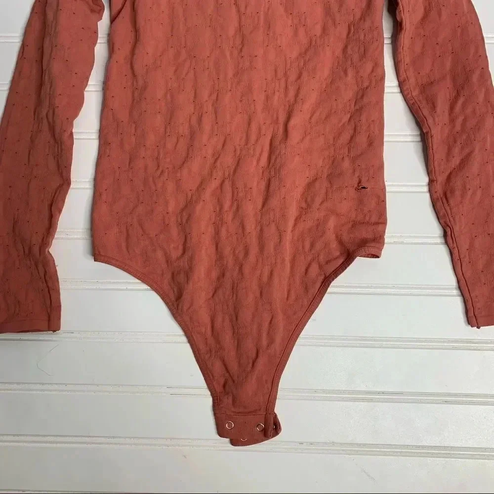 Free People Intimately Seamless Mock Neck Eyelet Bodysuit